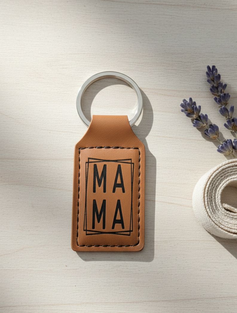 Leatherette MAMA keychain