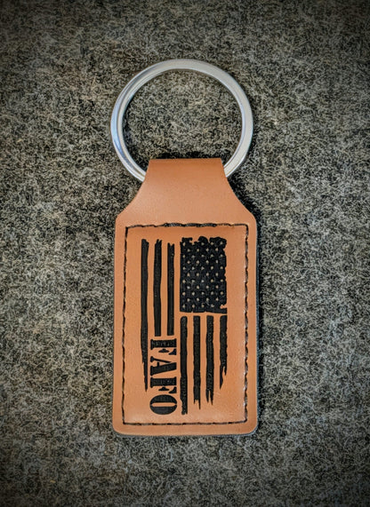 Leatherette FAFO keychain